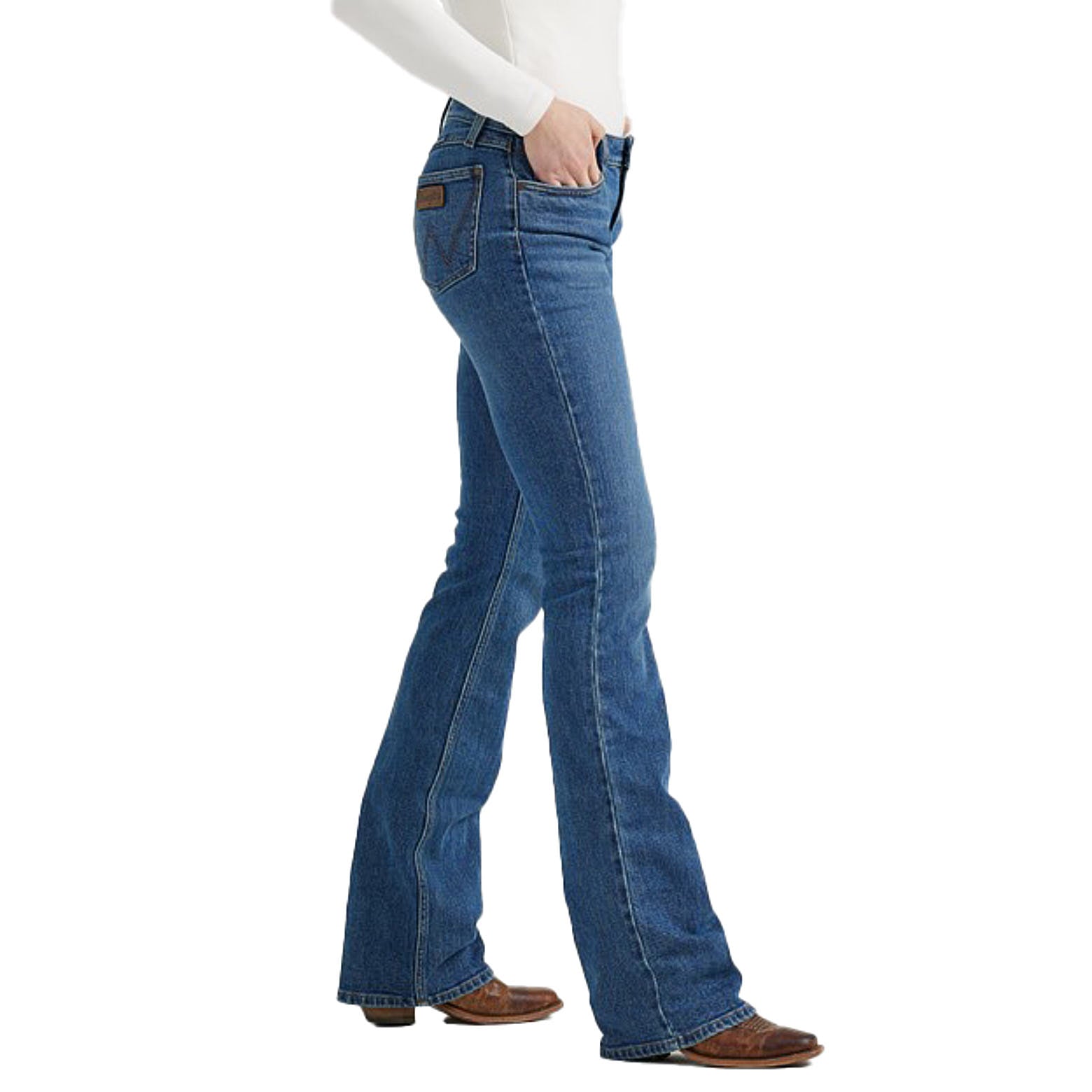 Wrangler Women's Retro Mae Mid Rise Belle Bootcut Jeans - 112356582 - 25X30