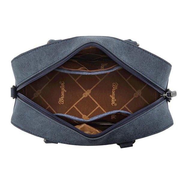 Wrangler Aztec Print Satchel/Crossbody - Navy - WG302-8132NY