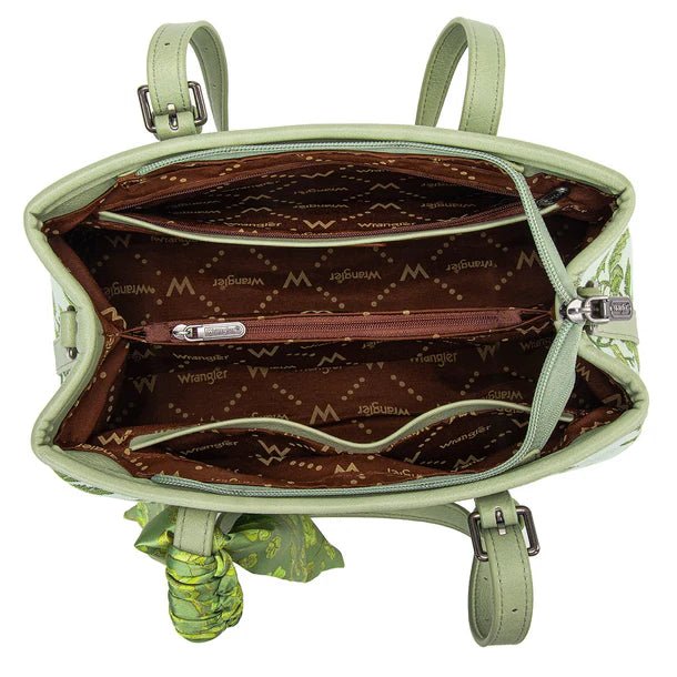 Wrangler Vintage Floral Print Canvas Shoulder Bag - Multiple Colors - WG510-8130GN