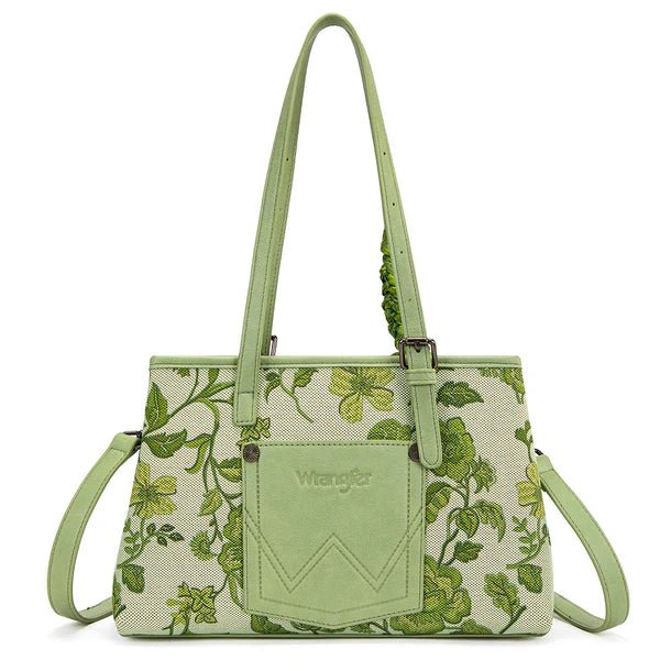 Wrangler Vintage Floral Print Canvas Shoulder Bag - Multiple Colors - WG510-8130GN