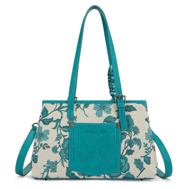 Wrangler Vintage Floral Print Canvas Shoulder Bag - Multiple Colors - WG510-8130TQ