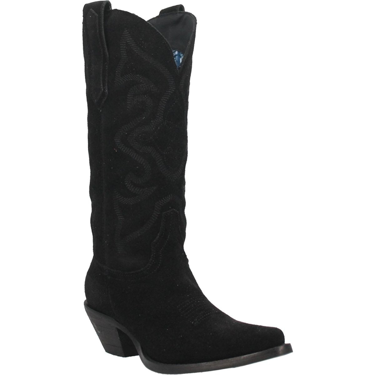 Dingo Women's Out West Black Suede Western Boots - DI920-BK-6M